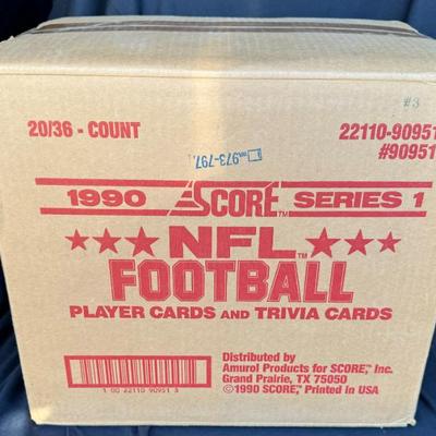 1990 Score Football Series 1 Case w/ 20 Boxes Barry Sanders