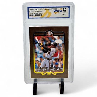 1993 Bleachers 23KT Gold Border #2 Barry Bonds Prince William Pirates WCG 9