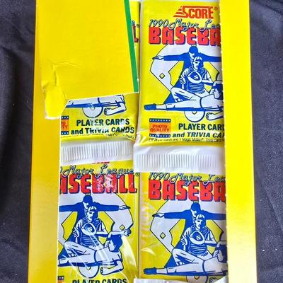 1990 Score Baseball Box w/ 36 Factory Sealed Packs Nolan Ryan
