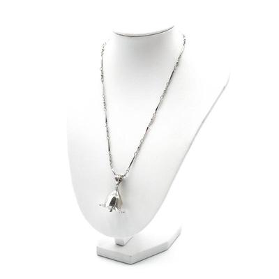 Sale Photo Thumbnail #243: 925 Sterling Silver Lily Bell-Flower Pendant Necklace