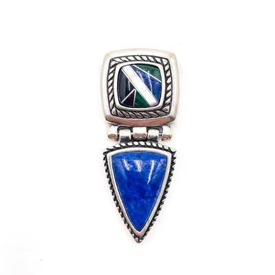 Sale Photo Thumbnail #192: Carolyn Pollack Lapis Lazuli Mosaic Gemstone Pendant