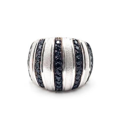 Sale Photo Thumbnail #69: Silver Sterling Black Spinel Ring