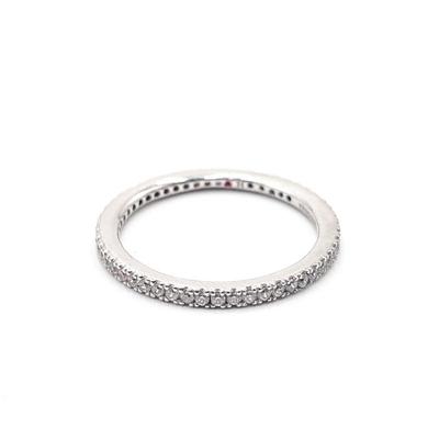 Sale Photo Thumbnail #119: Sterling 925 Hidalgo Eternity Band w/ CZ Stones