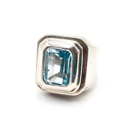 Sale Photo Thumbnail #75: Sterling 925 Ring w/ Blue Topaz Stone