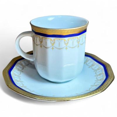 Sale Photo Thumbnail #36: Tirschenreuth Bavaria Porcelain Demitasse Teacup and Saucer