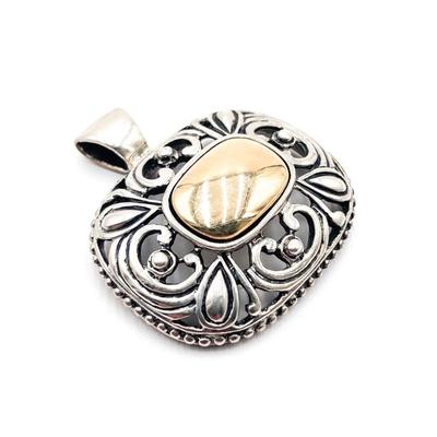Sale Photo Thumbnail #188: Sterling Silver & 14K Gold Pendant by Joseph Esposito