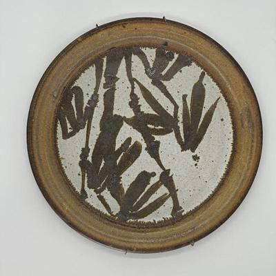 Sale Photo Thumbnail #10: Charles McKee Stoneware Plate, Bamboo Design, 1976