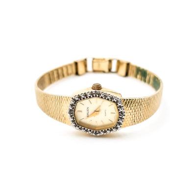 Sale Photo Thumbnail #254: GRUEN Women's Gold-Plated Watch w/ Diamond Bezel