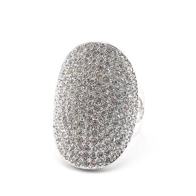 Sale Photo Thumbnail #76: Sterling 925 Pave Crystal Ring