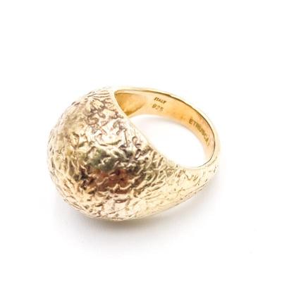 Sale Photo Thumbnail #114: Gold-Brushed Sterling Silver Etrusca Signed Ring