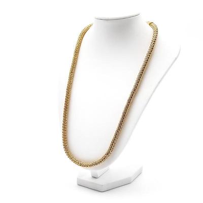 Sale Photo Thumbnail #17: Silver Bold 19-Inch Coreana Necklace in Yellow Finish