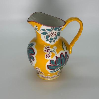 Sale Photo Thumbnail #304: Gracie China Dutch Wax Hand-Painted Ceramic Pitcher