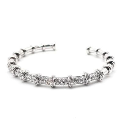 Sale Photo Thumbnail #158: Joseph Esposito Sterling Silver 925 CZ Flexible Cuff Bracelet