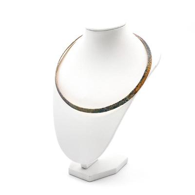 Sale Photo Thumbnail #26: Hammered Silver & Brass Necklace