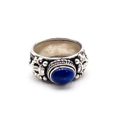Sale Photo Thumbnail #173: Handmade 925 Sterling Silver Lapis Lazuli Ring Size 7