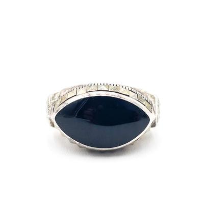 Sale Photo Thumbnail #102: Sterling 925 Ring w/ Black Stone