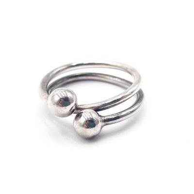Sale Photo Thumbnail #155: Vintage 1970s 925 Sterling Silver Bypass Ring