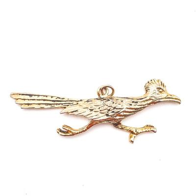 Sale Photo Thumbnail #245: Vintage Gold Tone Roadrunner Pendant Necklace