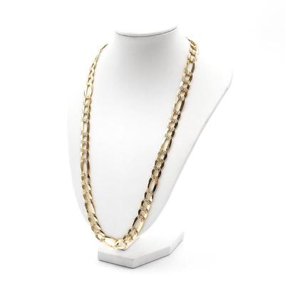 Sale Photo Thumbnail #171: Gold-Plated Figaro Chain Necklace, 10 Size