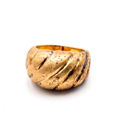 Sale Photo Thumbnail #283: Gold Over Sterling Silver Scalloped Dome Ring