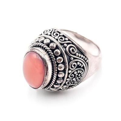 Sale Photo Thumbnail #172: Suarti Sterling Silver Pink Mother of Pearl Ring, Size 7