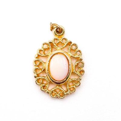 Sale Photo Thumbnail #273: Gold-Toned Pendant w\ Opal Center