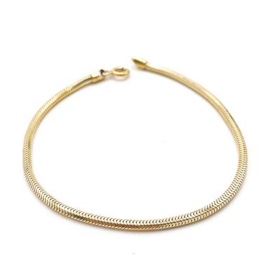 Sale Photo Thumbnail #160: Snake Chain Bracelet in 925 Sterling Silver Gold-Tone