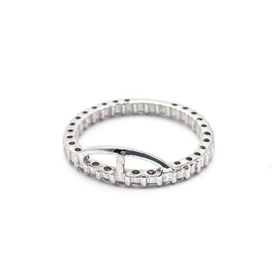 Sale Photo Thumbnail #110: JCM Sterling Silver Cubic Zirconia Ring