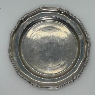 Sale Photo Thumbnail #295: Wilton Columbia Pewter Scalloped Luncheon Plate