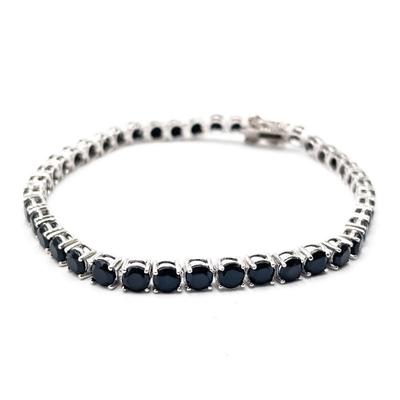 Sale Photo Thumbnail #196: Sterling Silver Blue Sapphire Bracelet