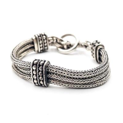 Sale Photo Thumbnail #6: Suarti 925 Sterling Silver Tulang Naga Bracelet, 8"
