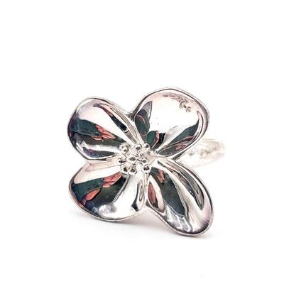 Sale Photo Thumbnail #2: Robert Lee Morris Sterling Silver Dogwood Flower Ring