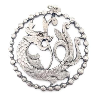 Sale Photo Thumbnail #125: Dragon-Themed Pewter Pendant