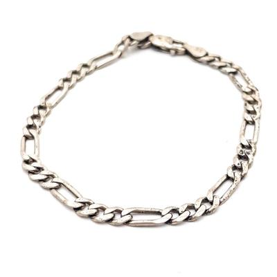 Sale Photo Thumbnail #177: Sterling Silver Figaro Chain Bracelet, 1980s