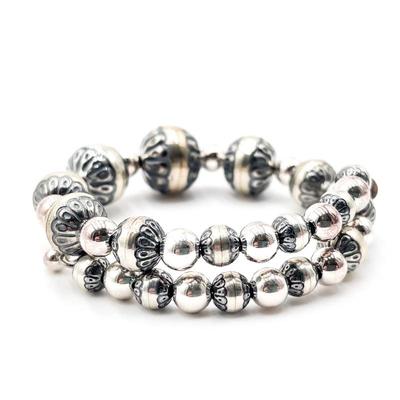 Sale Photo Thumbnail #159: Carolyn Pollack Kenneth Johnson Sterling Silver Beaded Bracelet