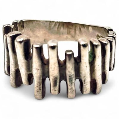 Sale Photo Thumbnail #41: 925 Sterling Silver Adjustable Bone Band Ring