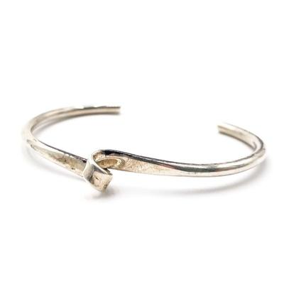 Sale Photo Thumbnail #180: Cassie Wave Cuff Bracelet in 925 Sterling Silver