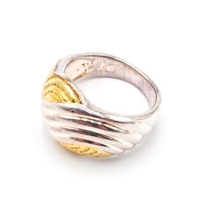 Sale Photo Thumbnail #73: CPT Sterling Silver & Vermeil Wavy Ring