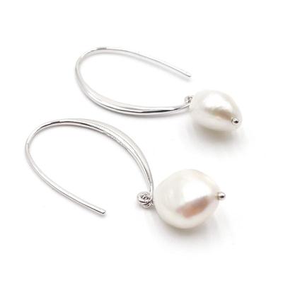 Sale Photo Thumbnail #204: Silver Hook Earrings w/ Enchanted Pearls