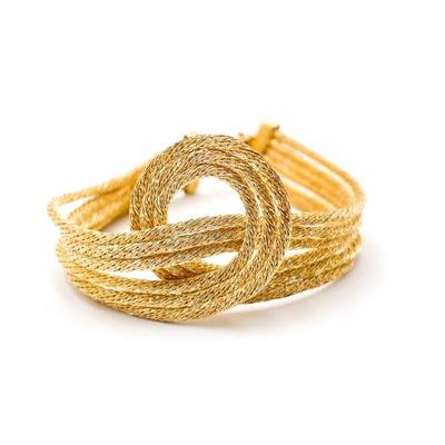 Sale Photo Thumbnail #217: Vintage Hercules Knot Gold-Toned Sterling Bracelet