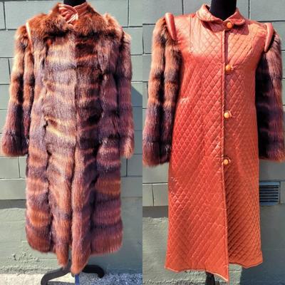 Vintage Greta Bast Convertible Fur Coat/Vest