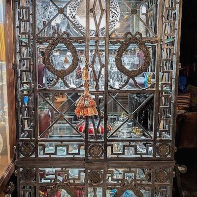 Maitland Smith Retired Iron Curio Display Wine Cabinet (1 of 2)