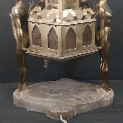 Art Deco-era bronze lamp