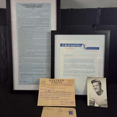 1952 NY Giants NFL Offer Signed by Wellington T. Mara & Ray J. Walsh (Giants Front Office)”