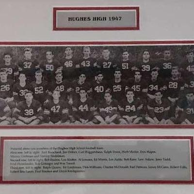 1922 Hughes High School Annual & 1947 Hughes High School Football Team Photo