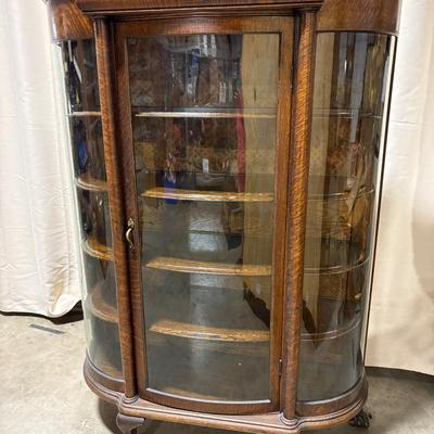Vintage Bowfront Display Cabinet