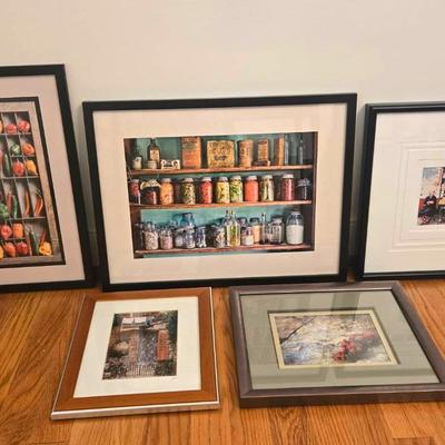 5 Pc Photo Art Food Flowers Europe