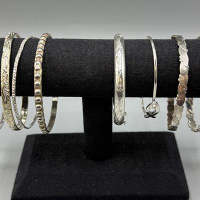 Sterling Silver Bangle Bracelets 