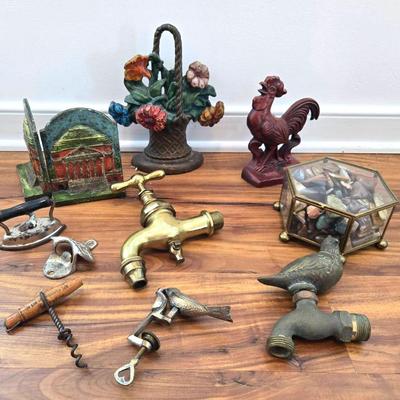 Metal Decor, VA Metalcrafters Rooster, Bookends, Richmond Corkscrew
