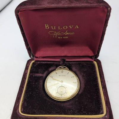 Vintage Bulova Pocket Watch w/ Case
